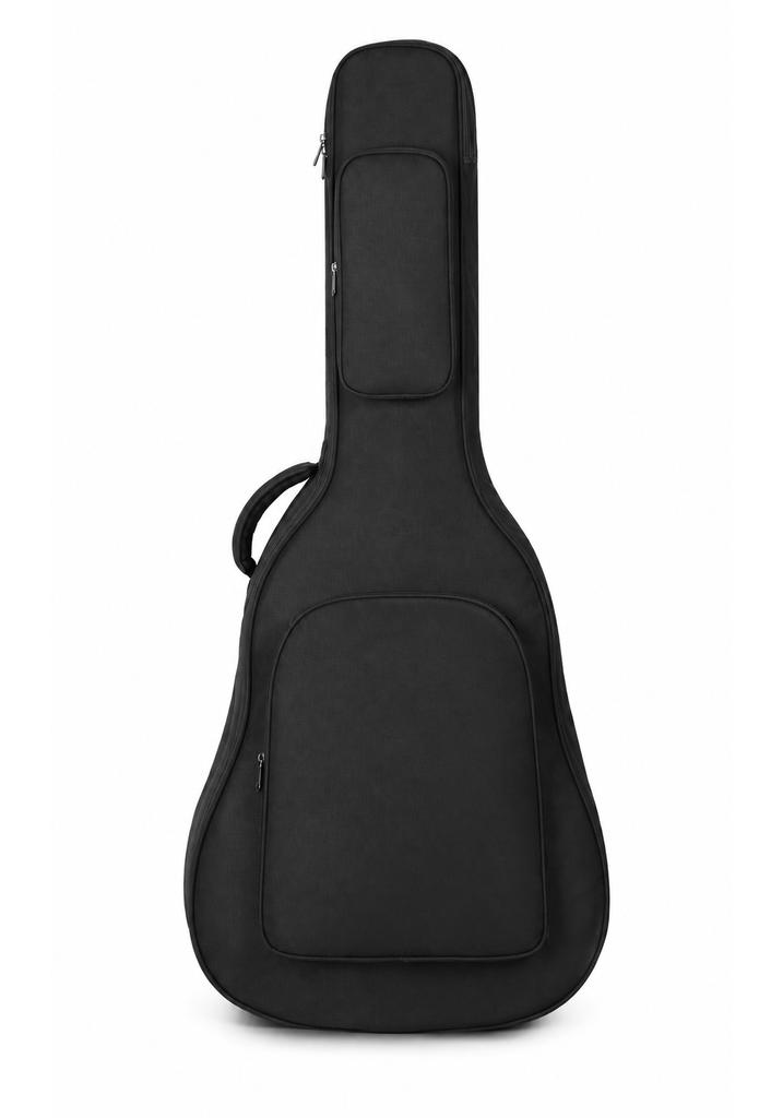 41-inch Ebony Black Thickened Oxford Guitar Case Double-Shoulder Shockproof Storage Bag