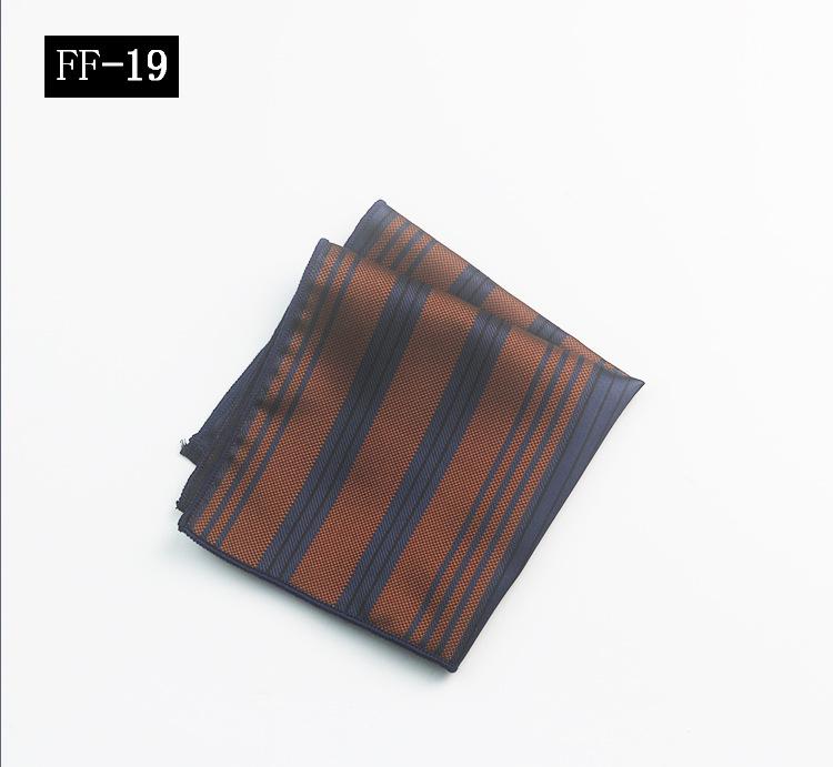 Pocket Towel Men'S, Suit Banquet Wedding Groom Best Man Striped Pattern High-End Small Square Towel Handkerchief