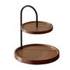Wooden Storage Rack, Large Capacity 2-Tier Wooden Organizer, Open Storage Space Saving Storage Tray, for Jewelry Perfume Keys