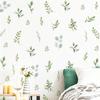 Botanical Leaf Wall Decals, Self-Adhesive Green Floral Wall Stickers for Living Room and Bedroom Decor