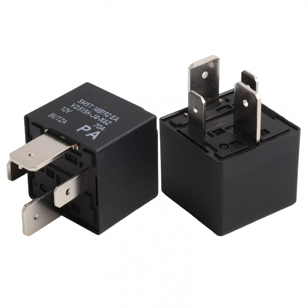 Car Relay Bundle of 2 PC DC12V 70A Suitable for Various For Ford Models