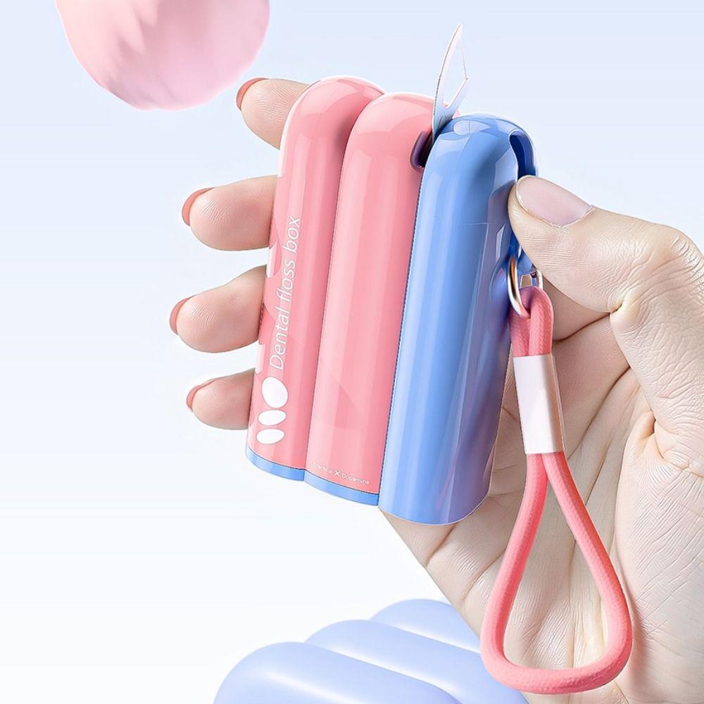 Press-on Automatic Pop Dental Floss Box Dustproof Floss Dispenser Floss Stick Organizer Restaurant