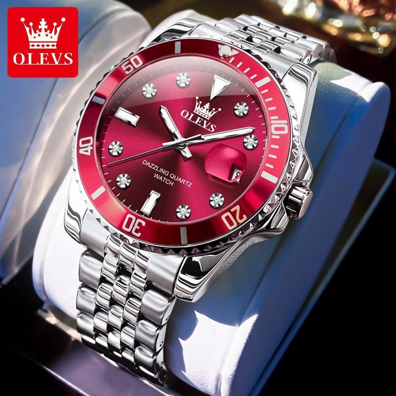 OLEVS Pánské hodinky Luxusní originální hodinky Quartz Trendy Módní Značka Automatic Date Vodotěsné pánské hodinky