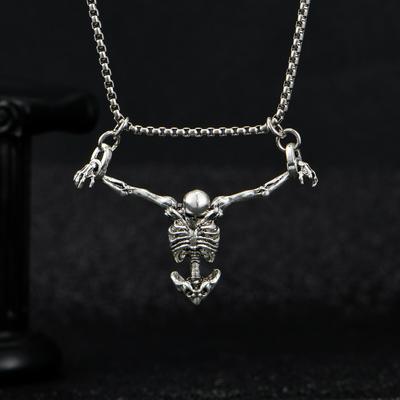 Skull Punk Hip Hop Creative New Halloween Punk Style Skull Necklace Halloween Gift