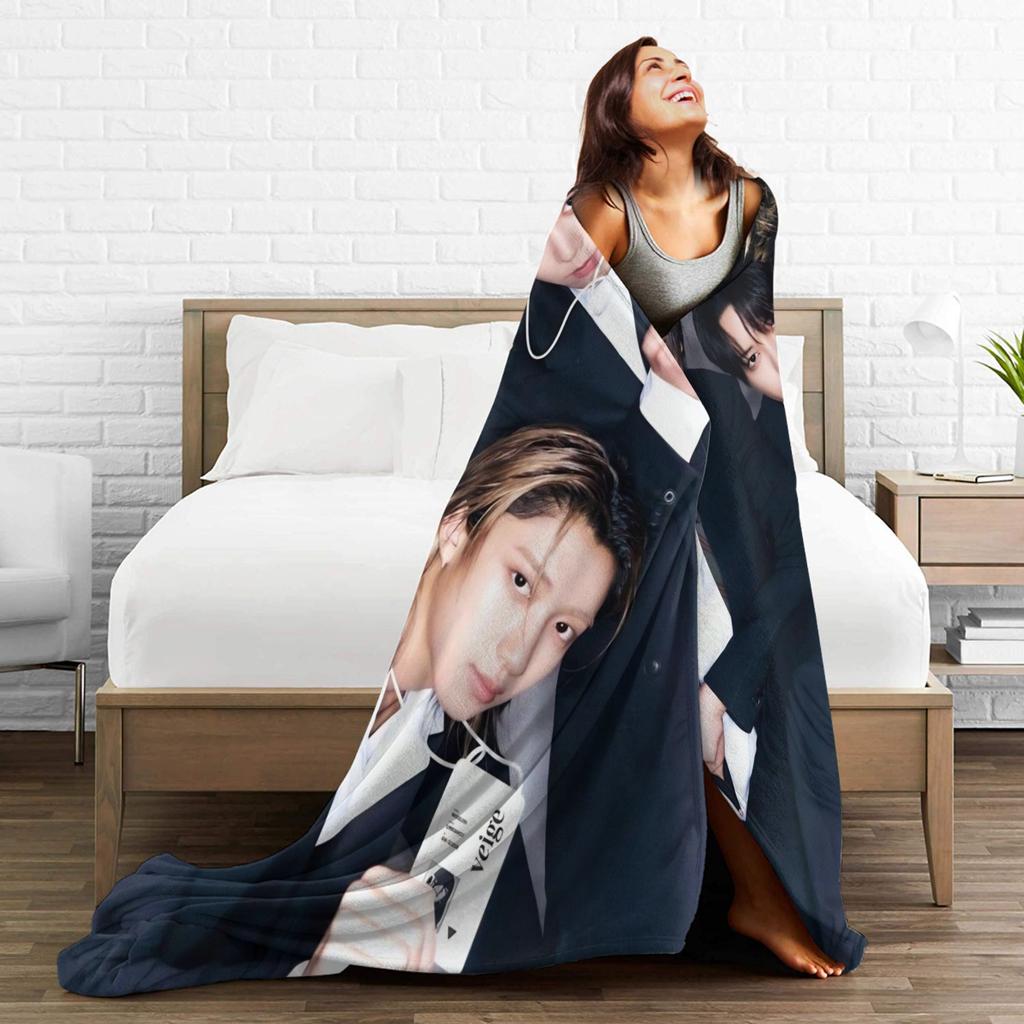 Kpop Group Lngshot Printed Blanket For Men Women Ultra Soft Throw Blankets for Bed 50x60 Inches Multi-size