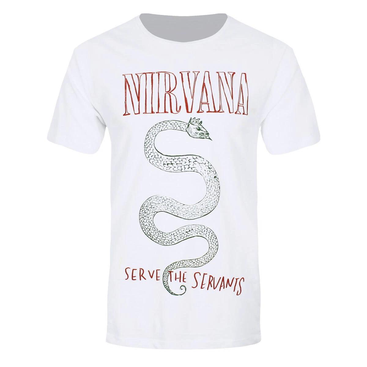 Футболка Nirvana Змея Змея Группа Официальная Белая Новая XL