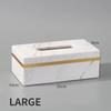 Nordic Modern Natural Marble Tissue Box Rectangular Light Luxury Paper Box Home Hotel Model Room Ornaments Creative Crafts