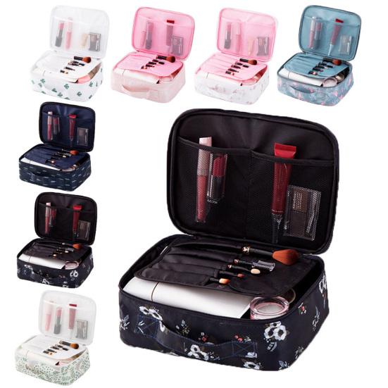 Portable Travel Waterproof Flower Flamingo Cosmetic Bag Mini Wash Pouch Handbag
