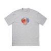 Li Ning Comfortable Simple Loose Versatile Round Neck Short Sleeve T-Shirt Unisex Tops Flower-Gray Light-Gray AHSVB47-3