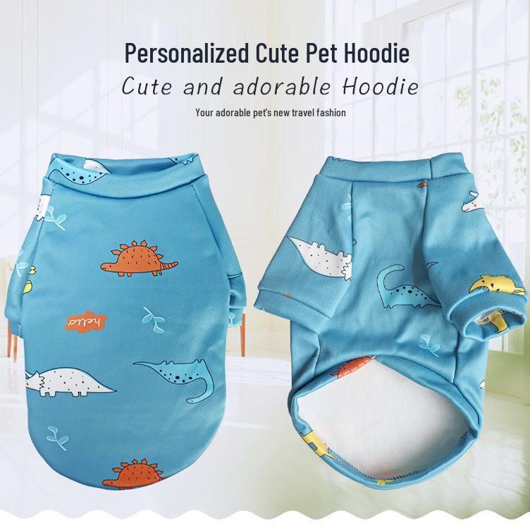 Cartoon Haustier Fleece-gefüttertes Sweatshirt: Zweibeiniger Pullover für Hunde & Katzen, Frühlings-/Herbstausgabe