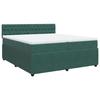 VidaXL Slatted Bed Base and Mattress Dark Green 200x200cm Velvet 3290139