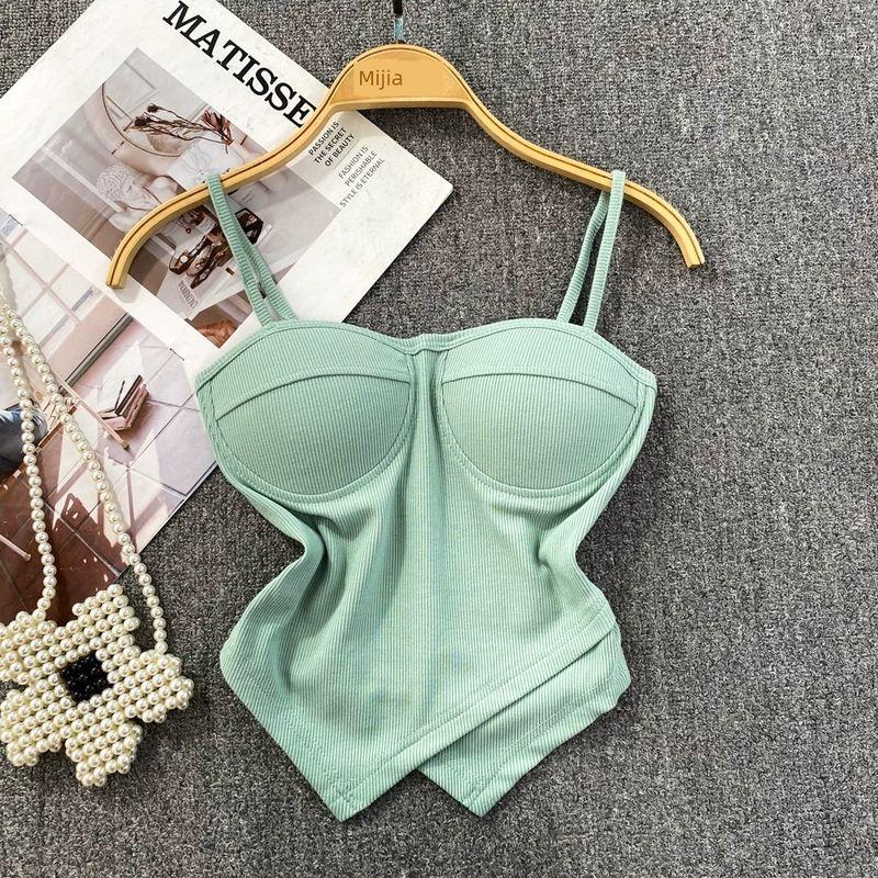 Pure Desire Sexy Outwear Silm Irregular Spaghetti-Strap Vest