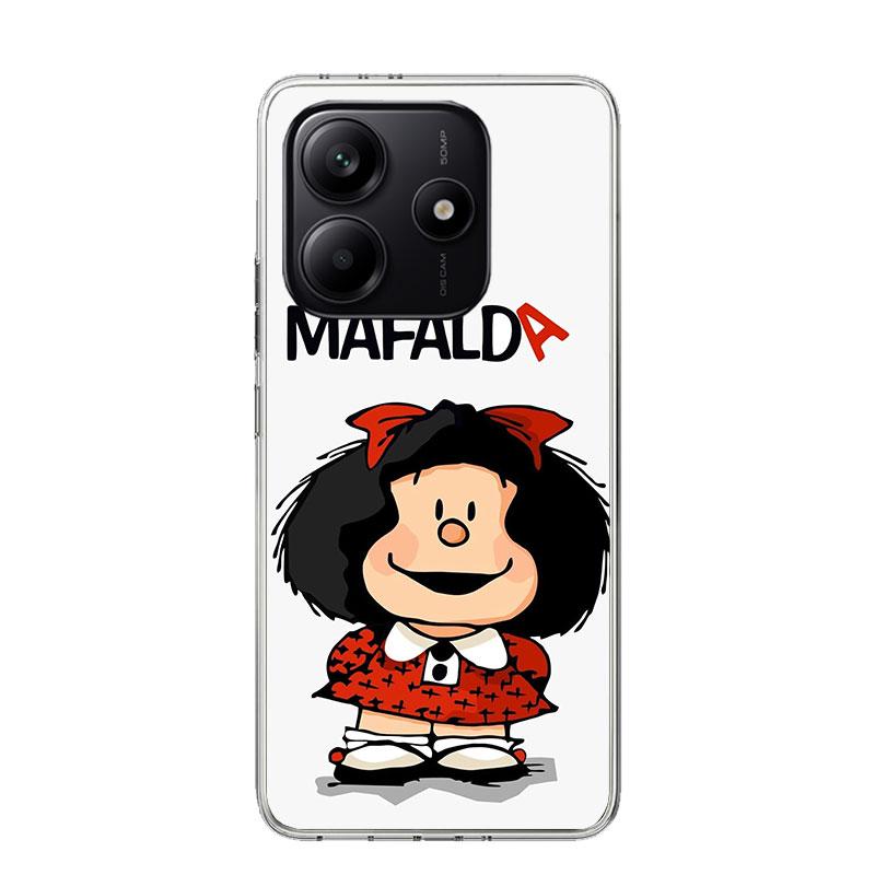Cartoon Cute Mafalda Phone Case For Xiaomi Redmi Note 13 14 15 Pro Plus 12S 12 14S 11S 11E 10 10S 11 11T 5G 4G Cover Coque Redmi