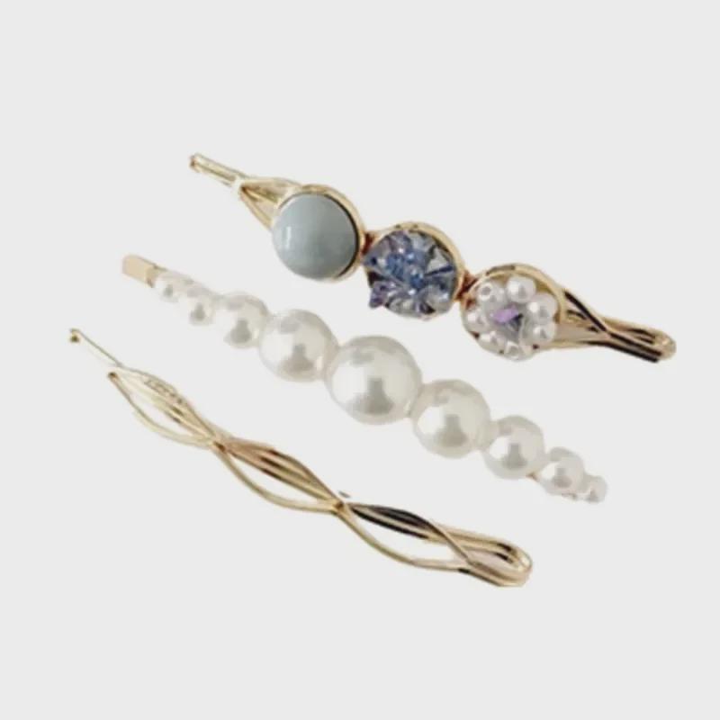 Korean Pearl Gravel Hairpin Set: Sweet Dongdaemun Style Headdress for Women