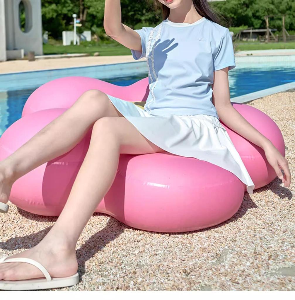 Girls' Junior High School Two-Piece Swimsuit with Chest Pads - Stylish Design for Medium and Large Children