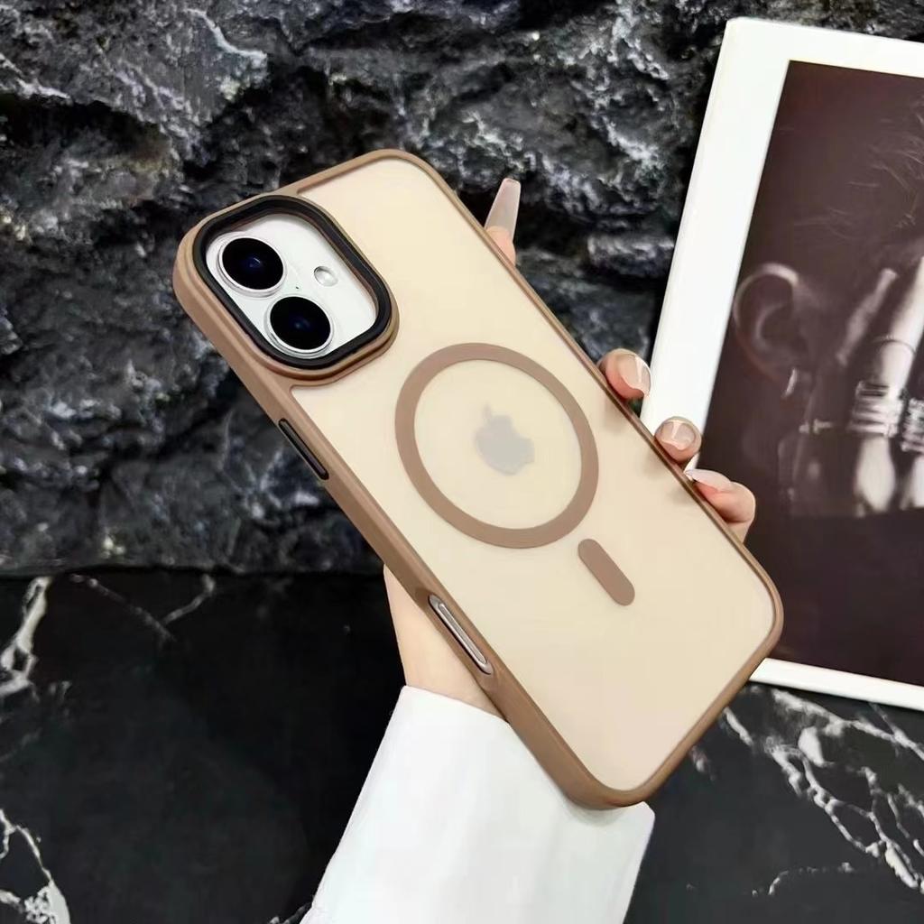 Applicable To IPhone 16 Soft Color Magnetic Phone Case Skin Feeling Apple 15 ProMax Anti-fall 14 Anti-fingerprint Protection Case