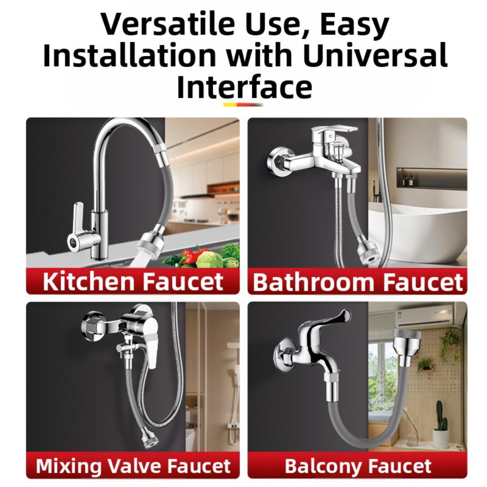 Rotating Faucet Extender with Three Water Flow Modes for Kitchen Use Flexible Splash Guard and Easy Installation
