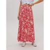 Women's Printed Midi Skirt, Elastic High Waist Flowy A-Line Skirt