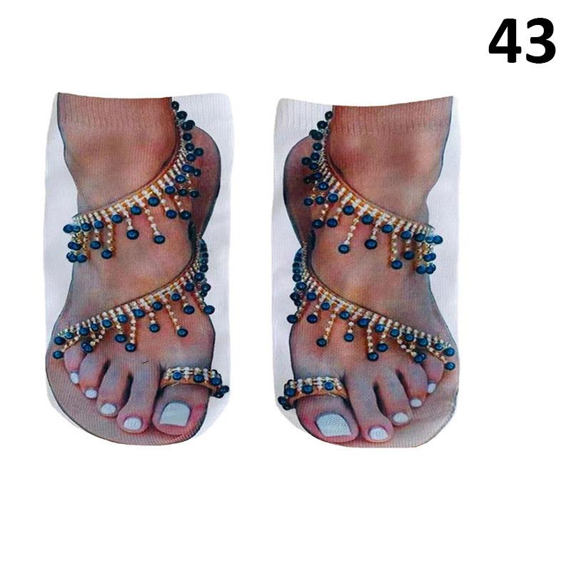 Uformelle flip-flops mønster tøfler sandaler korte sokker mannskap strømper lave ankelsokker