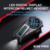 Motorcycle Helmet Bluetooth Headset 500M Intercom with Flashlight Lighting Led Digital Music Sharing Fm 1000 Mah Bluetooth 5.4