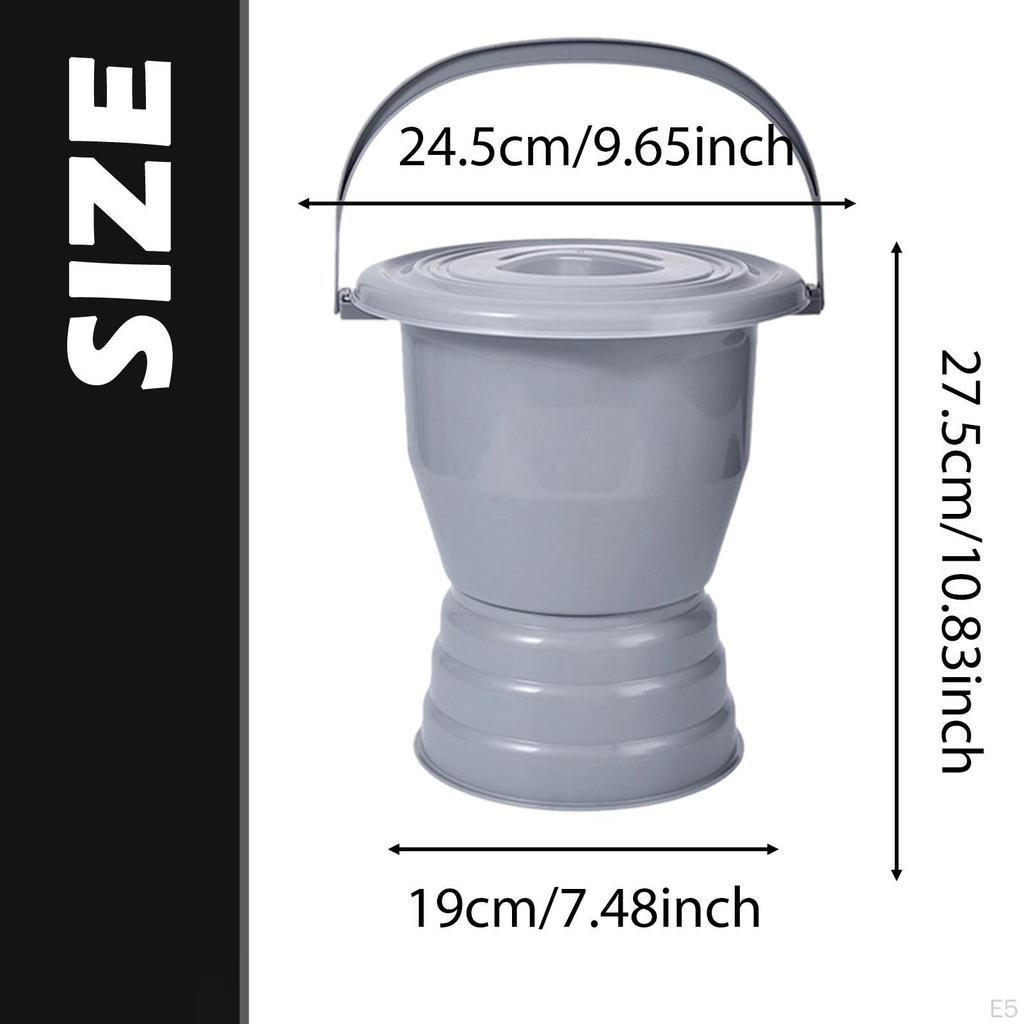 Spittoon Urinal with Lid Chamber Pot Practical Portable Potty Bucket for Indoor Adults