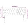 VidaXL 2x Headboards Bedroom Furniture Bed Accessories Single Bed Heads Interior Bed Frame Heads Dark Grey 346349