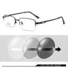 Titanium Alloy Photochromic Myopia Eyeglasses Women Men Prescription Spectacles Eyewear -0.5 -0.75 -1 -1.25 -1.5 -2 -2.5 To -6