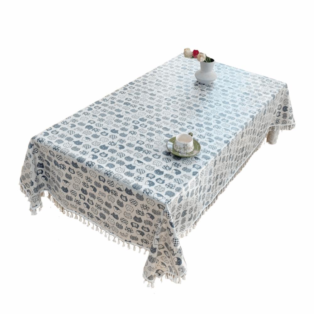 Rectangular Waterproof Coated Tablecloth Reusable Table Mat Table Protection Coat Tea Table