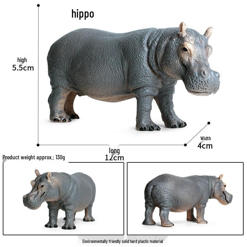 Wildlife Simulation Model: Tiger, Lion, Panda, Elephant, Rhinoceros, Kangaroo, Leopard, Horse, Sheep Toy Set