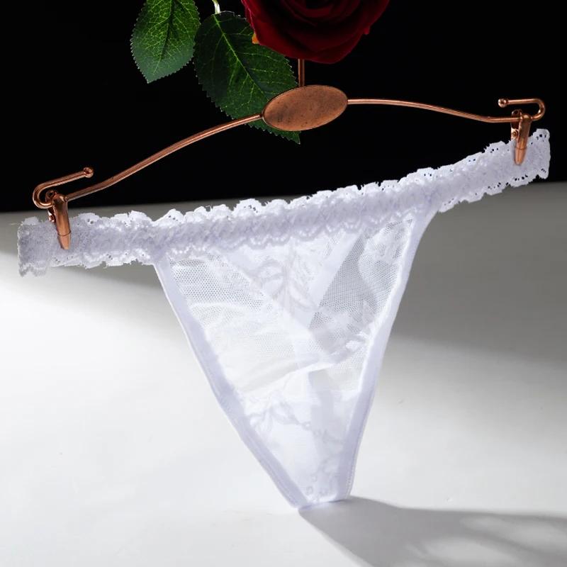 Sexy G String Underwear Women Perspective Panties Low Waist Briefs Female Hollow Out Lingerie Solid Color Thongs