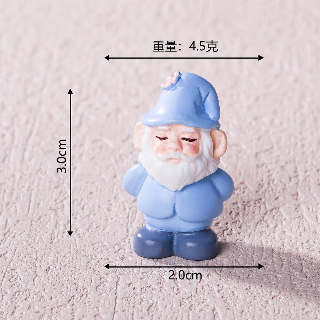 Artificial Blue Gnome Miniature Garden Decoration for Terrarium Garden