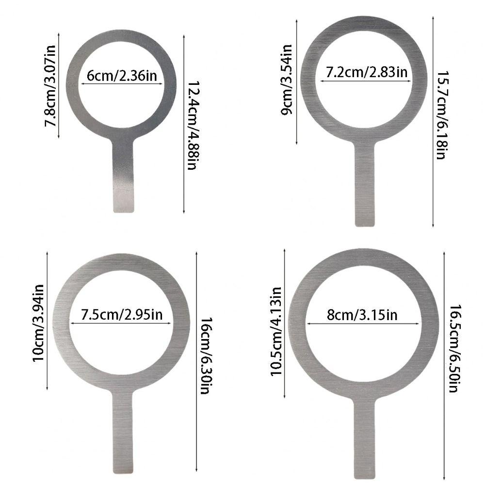 4Pcs 50/90/95/98 Calibre Baking Cup Gaskets Rust-proof Anti Scald Stainless Steel Gaskets Professional Heat Resistant