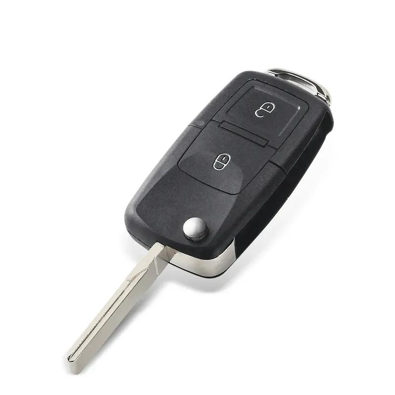 KEYYOU 10 STKS 2/3BNT Auto Afstandsbediening Sleutel Flip Klap Sleutel Behuizing Voor Volkswagen Vw Jetta Golf Passat Kever Skoda Seat Polo B5