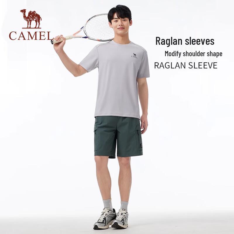 Мужская футболка CAMEL с коротким рукавом, круглым вырезом, быстросохнущая 3XL