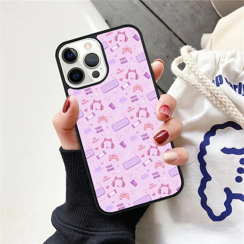

90s Sweet Kawaii Game Controller Phone Case Cover For iPhone 17 Air 15 16 11 13 14 Pro Max 12 Plus Max Fundas iPhone 15pro