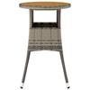 Vidaxl Stolik Ogrodowy, Ø60X75 Cm, Drewno Akacjowe I Rattan Pe, Szary