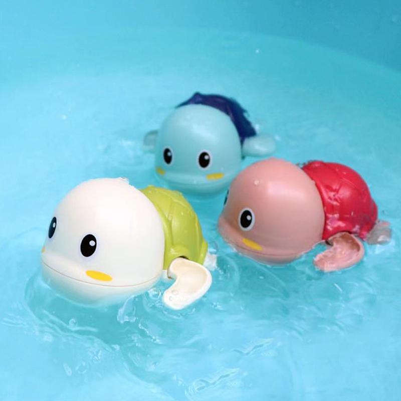 Baby Bath Toys Pool Beach Classic Chain Clockwork Water Toy Bathing Cute Duck Turtle Dolphin For Kids Water Playing Toys