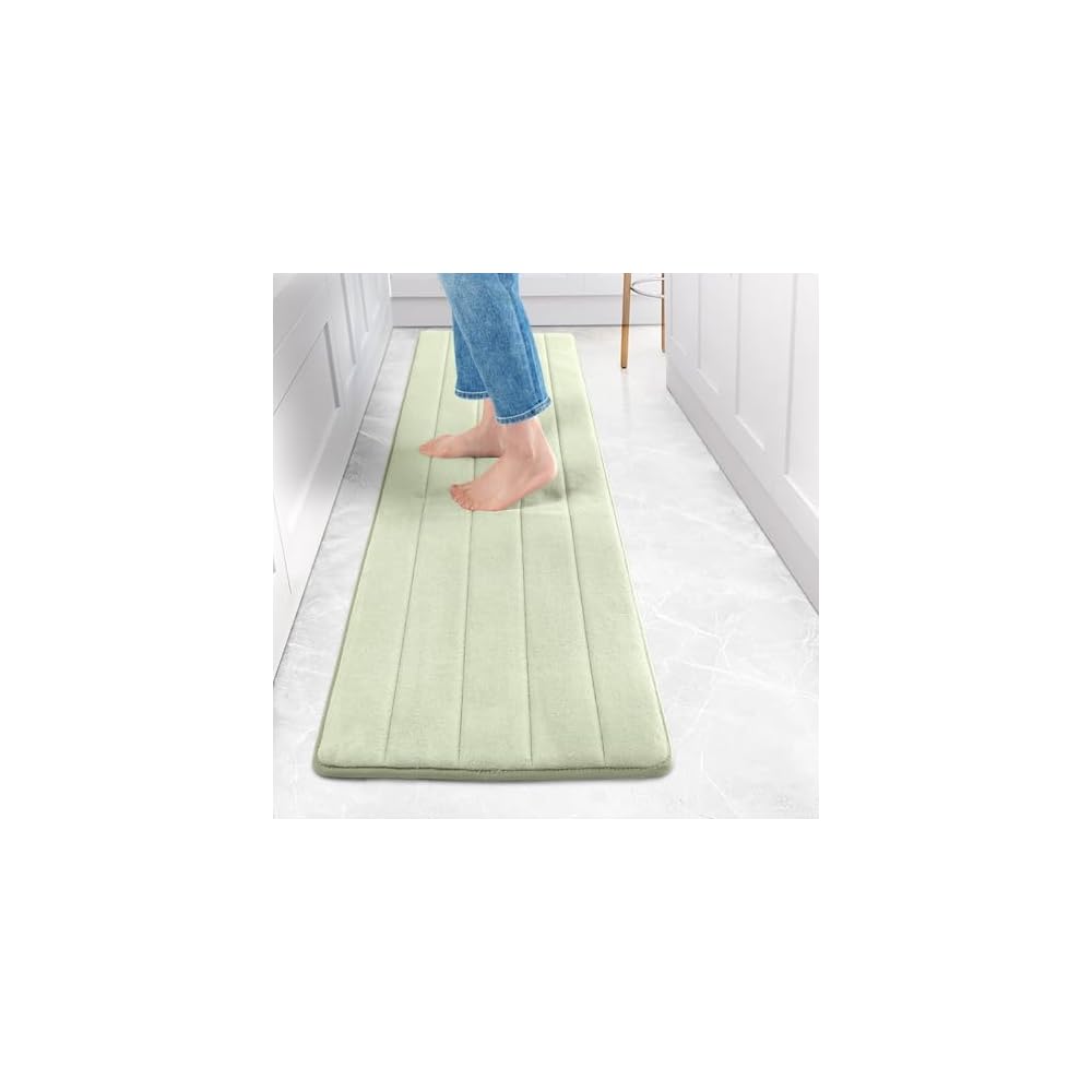 ZPOW Kitchen Mat, Washable, Memory Foam Cushion, Rug, Kitchen Carpet, Floor Mat, Long, Simple, 50cm