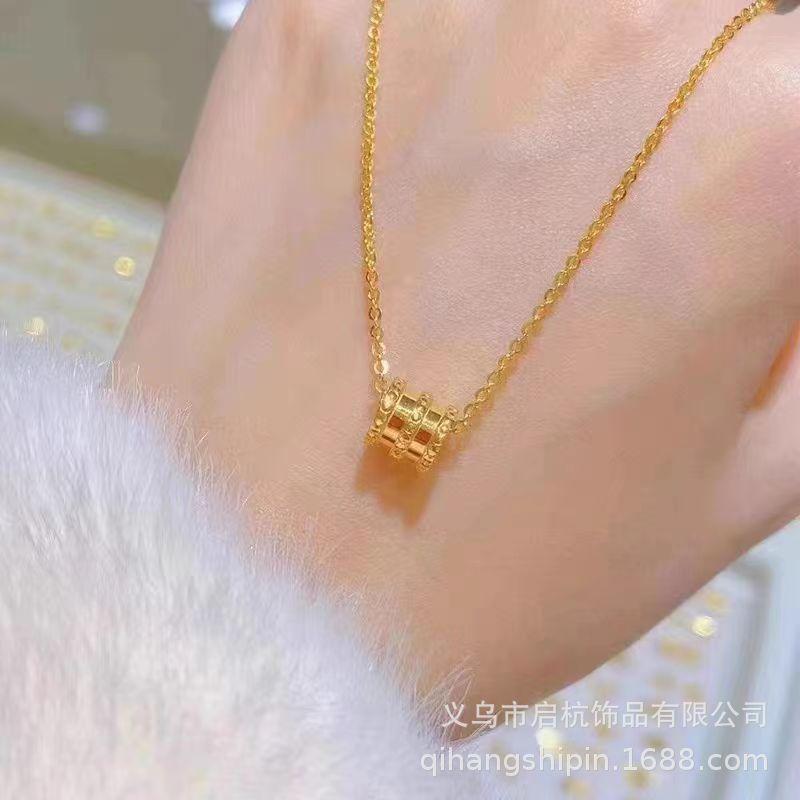 Small Waist Necklace Women'S Light Luxury Simple Personality Temperament Geometric Pendant Collarbone Chain Jewelry