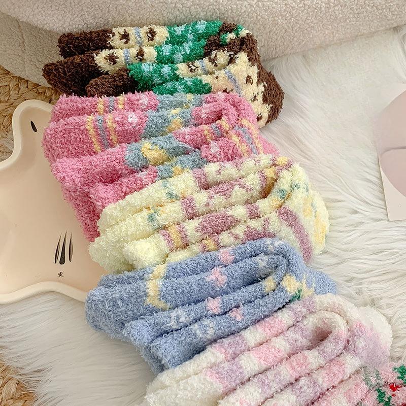 Thick Socks for Women In Autumn and Winter, Coral Fleece, Long Winter Socks, Plush Warmth, Home Fleece, Love for Sleeping, Floor Socks