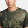 Nike Dri-FIT Run Division Rise 365 Logo Tie-Dye Print Crew Neck T-Shirt Men Tops Olive FB6880-222