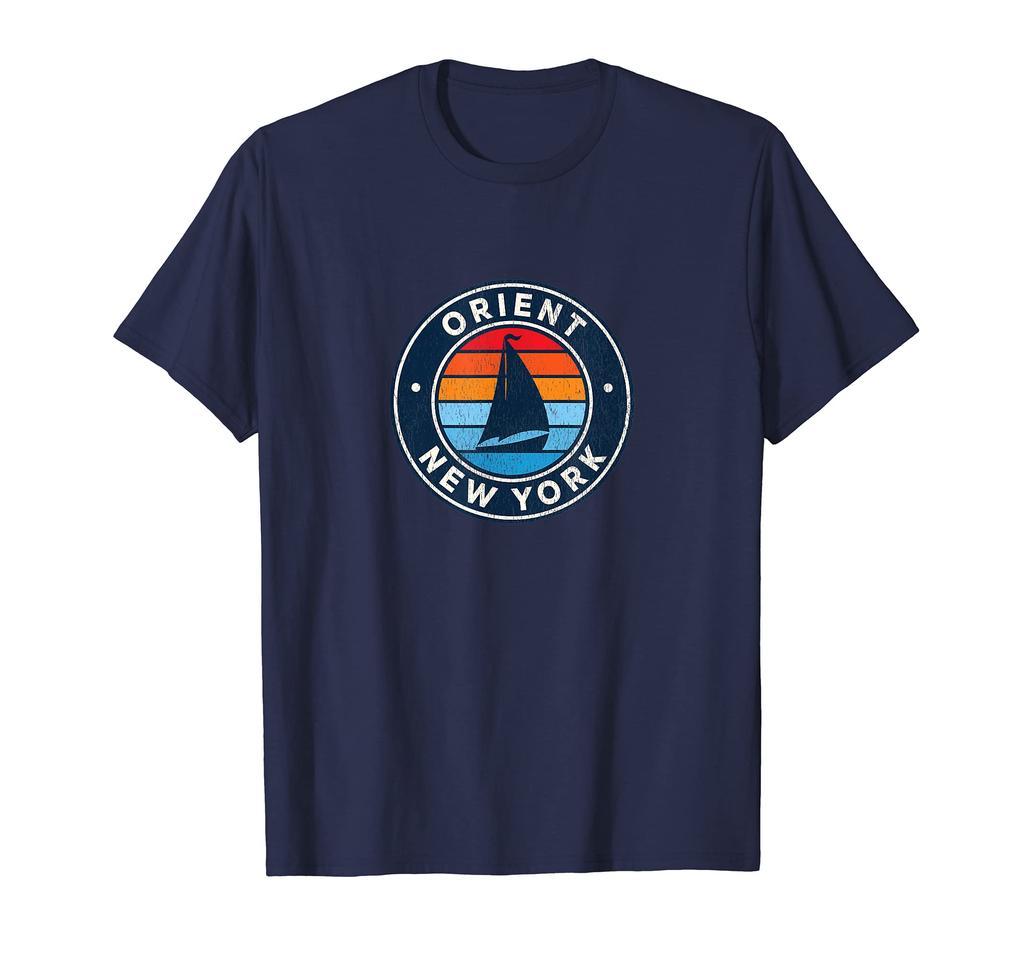 Orient New York NY Vintage Yacht Retro 70s T-Shirt
