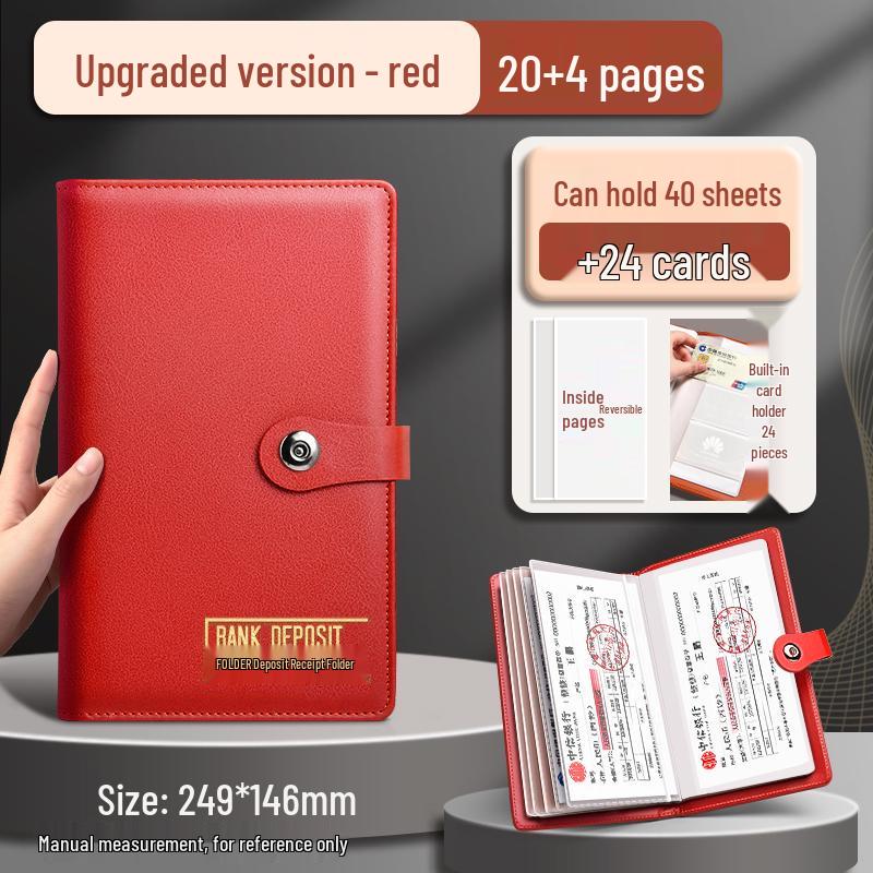 Password-Protected Deposit Book Holder with Combination Lock