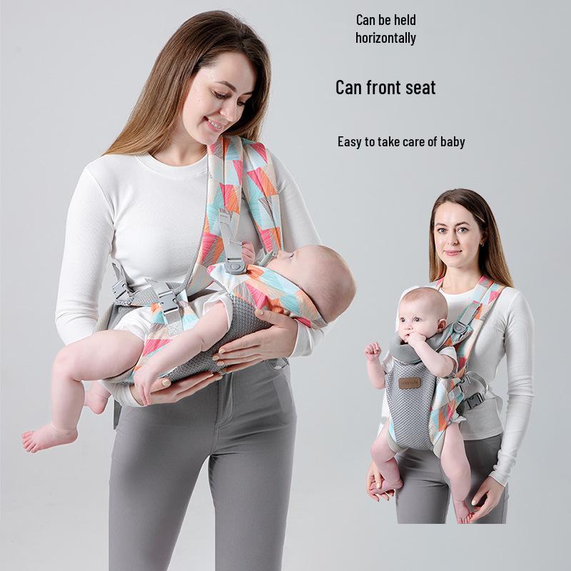 Multiposition Baby Carrier with Waist Stool for Front and Back Outing