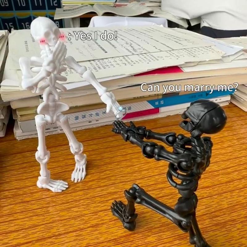 Multi-Jointed Movable Shapeshift Robot 3D Printed Skeleton Mannequin Dummy Lucky 13 Action Figures Desk Ornament Halloween Decor