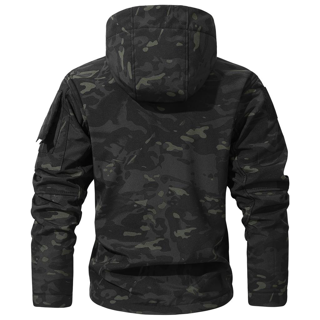 Men'S Loose Jacket Fashionable Multi Pocket Hooded Jacket