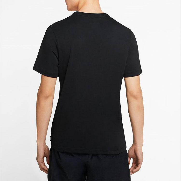 Nike Letter Print Football T-Shirt Men Tops Black CT8430-010