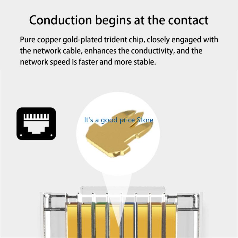 Cat6 Gigabit Spring Ethernet Cable 8 Cored Fast Speed Networking Wire for Security Camera and Router Connection