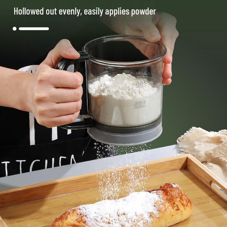 Semi-Automatic Handheld Flour Sifter & Cake Strainer