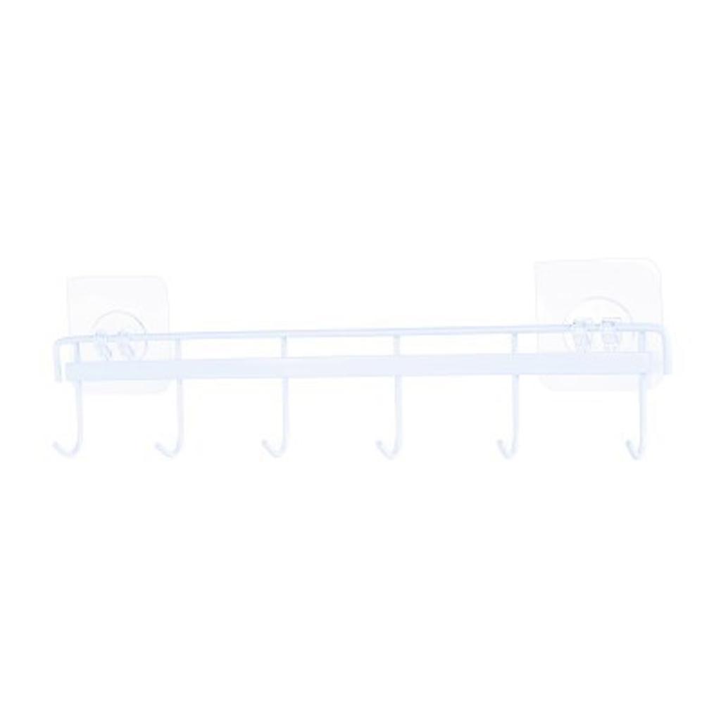 Kitchen Rail Rack Wall-mounted Tableware Hanger Hanger Hook Free Punching Kitchen Tools